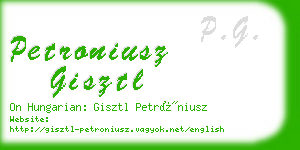 petroniusz gisztl business card